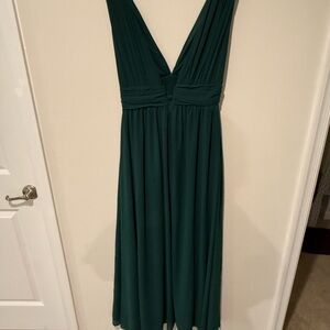 Lulu's Deep Green Backless Dress